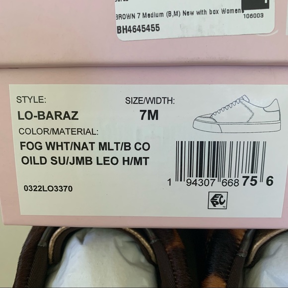 Louise Et Cie Baraz Women's Leather Animal Print Low Top Fashion Sneakers US 7 M - Picture 8 of 9